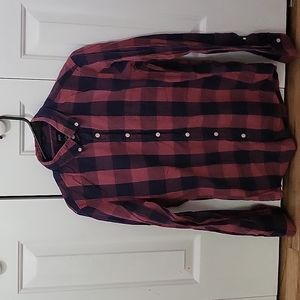 J.Crew pink/navy button up size small